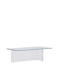 Журнальный столик Zaren из прозрачного закаленного стекла, 120 x 60 см