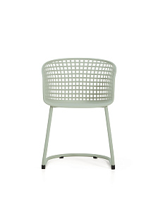 Уличный стул Tenaro из зеленого пластикаи стали