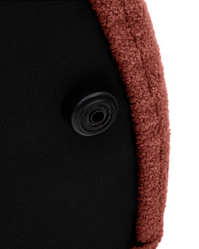 Kaeli Пуф для ног со съемным чехлом из терракотового букле Ø 43 