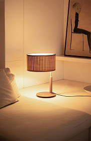 Настольная лампа Autumn орех/латунь