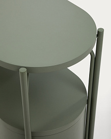 Тумба для ванной Arely из стали и зеленого лака