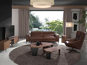 Диван 3-х местный 5319-3P-M1595 /6117 с реклайнером коричневый