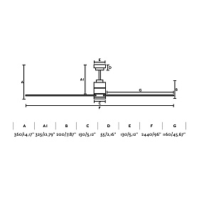 Матовый никелевый потолочный вентилятор Manhattan LED