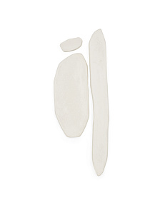 Набор Siluna из 3 удлиненных настенных панелей из белого папье-маше