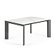 Стол Atta 160 (220) x90 антрацит, керамика