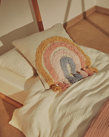 Чехол для подушки Tadea 100% хлопок разноцветная радуга 45 x 45 см