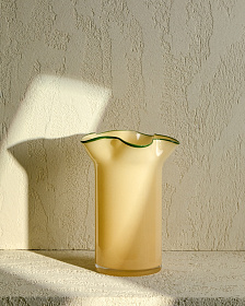 Ваза Endasi из желтого стекла 31см