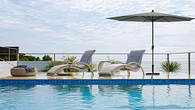 Зонт Riva 250x250 OLIVE (ANTHRACITE) с основанием и чехлом для хранения