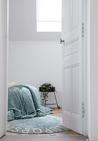 Ковер круглый Алфавит Round ABC (голубой) 150R