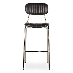 Барный стул Smilia из черного кожзаменителя