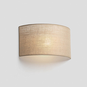 Горизонтальный круглый бра Otton R из джута 2xE27