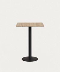 Высокий садовый столик Esilda натуральный на черном металлическом основании 60 x 60 x 96 см