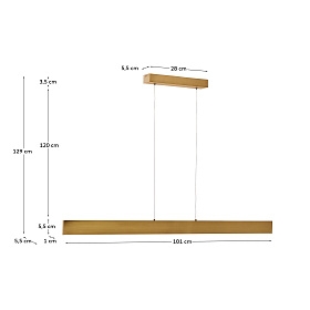 Подвесной светильник Boadella из алюминия с золотой отделкой