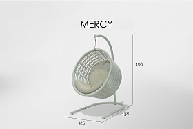 Подвесное кресло Mercy OFF WHITE с основанием 2900