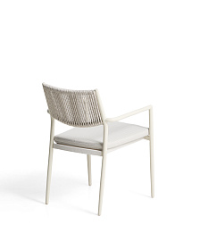 Уличный стул Argasi из алюминия бежевого цвета и веревки