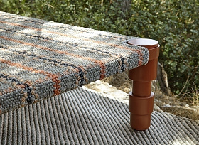 Индийская кровать GL Tartan терракотовая двойная