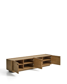 Тумба под ТВ Arelida из дубового шпона и массива дуба светло-коричневаф, 200 x 44 см