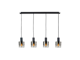 Люстра Venize 4L черный/дымчатый