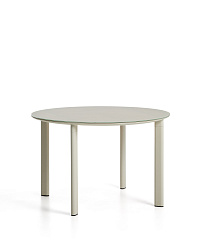 Уличный стол Erice из алюминия и закаленного стекла цвета экрю, 120 см