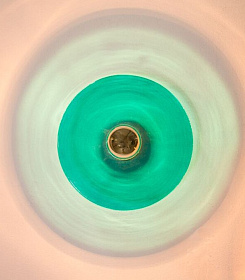 Бра Fest золотой цоколь 5 см - бирюзовое стекло