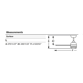 Потолочный вентилятор Poros Ø1320 LED белый