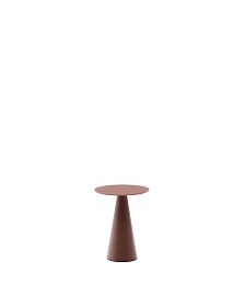Журнальный столик Wilshire из стекла и стали терракотовый Ø30cm