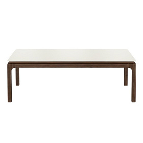 Журнальный столик CALPE шпон ореха F, матовый лак RAL9002