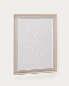 Olvin Абстрактная картина на белой бумаге с рельефным рисунком 73,6 x 93,6 см