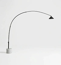 Торшер Hinoo черный / белый мрамор