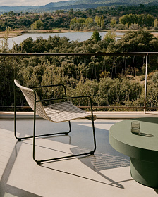 Aiguablava Журнальный столик зеленый цементный Ø90 см