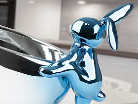 Cuenco Rabbit Декоративная фигура синий/серебряный