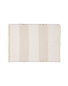 Коврик для ванной Bina из 100% хлопкового жаккарда цвета экрю 50 x 70 см