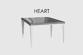 Стол обеденный Heart SEASHELL 100х100