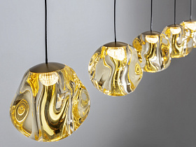 Люстра Zaria 5L черный/бронзовый/золотой DIM