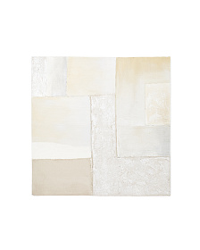 Pineda Абстрактный холст белого цвета 95 x 95 см