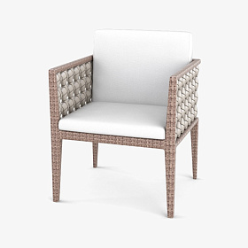 Кресло Heart SEASHELL плетеные ножки