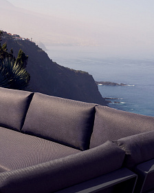 Набор из 5-местного углового дивана и стола Tosqueta из алюминия и массива тикового дерева