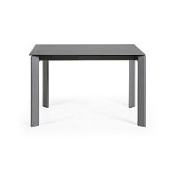 Стол раскладной Atta 120(180) x80 антрацит, керамика Vulcano Roca