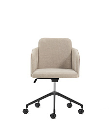 Офисный стул Madai из коричневого шенилла и ясеневого шпона