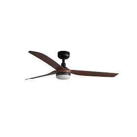 Вентилятор Punt M LED черный/темное дерево DC