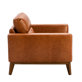 Кресло из кожи KF1016-1P /5036 светло-коричневое