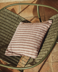 Чехол для подушки Dirome бежевого цвета в полоску, 100% ПЭТ, 45 x 45 см