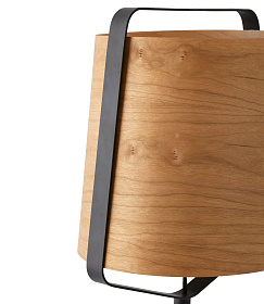 Настольная лампа Stood дерево/черная