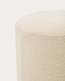 Kaeli Пуф для ног со съемным чехлом из ткани букле цвета экрю