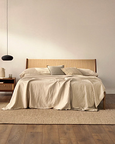 Кровать Elan из шпона и массива ореха со шнуром 180 x 200