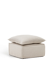 Anarela Пуф со съемным льняным чехлом бежевого цвета 80 х 80 см