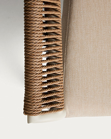 Комплект садовой мебели Zuara алюминия цвета экрю и коричневой веревки