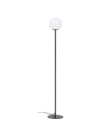Торшер Brisia из черного металла с матовым стеклянным шаром Ø20
