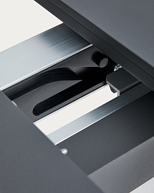 Раздвижной уличный стол Izola из алюминия с графитовой отделкой, 185 (235) x 100 см