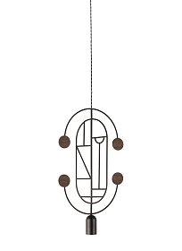 Подвесной светильник Wooden Dots WDS04 graphite/walnut